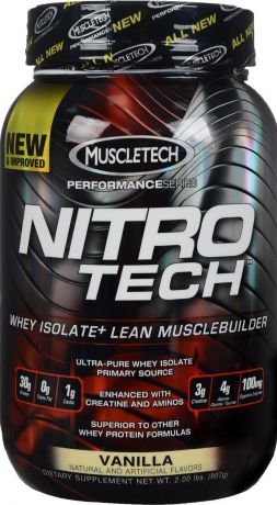 Протеин MuscleTech "Nitro Tech", ваниль, 900 г