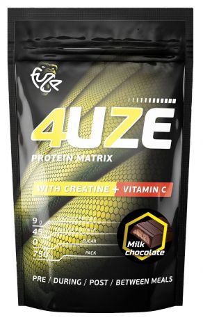 Протеин Fuze "4uze + Creatine", молочный шоколад, 750 г