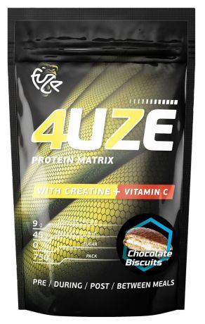 Протеин Fuze "4uze + Creatine", шоколадное печенье, 750 г