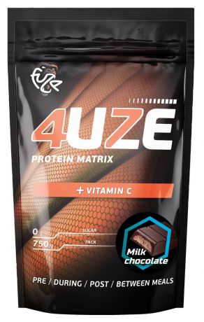 Протеин Fuze "4uze + Vitamin C", молочный шоколад, 750 г