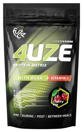 Протеин Fuze "4uze + BCAA", вишневый пирог, 750 г