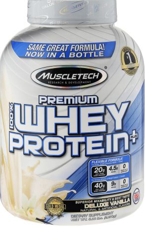 Протеин MuscleTech "Whey Plus", ваниль, 2,27 кг