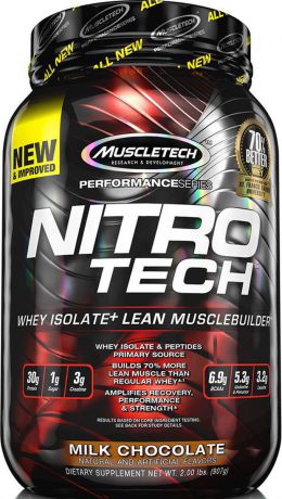 Протеин MuscleTech "Nitro Tech 2 lb", шоколад, 907 г