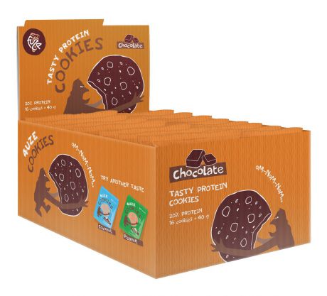 Печенье белковое шоколад Cookies Fuze, 640 г, 16 упаковок