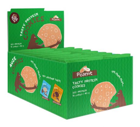 Печенье белковое Fuze "Cookies", арахис, 640 г, 16 упаковок