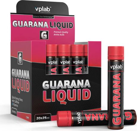 Энергетик VPLab "Guarana Liquid", 20 ампул х 25 мл