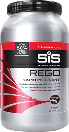 Энергетик восстановительный углеводно-белковый SiS REGO Rapid Recovery, клубника, 1,6 кг