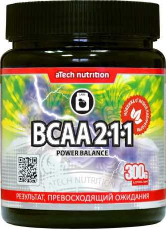 Комплекс аминокислотный aTech Nutrition "BCAA 2:1:1 Power Balance", адреналин, 300 г