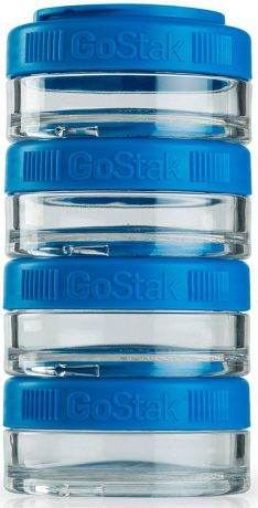 Контейнер спортивный BlenderBottle "GoStak", цвет: бирюзовый, 40 мл, 4 шт