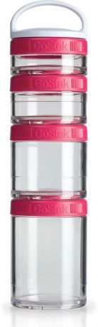 Контейнер спортивный BlenderBottle "GoStak", цвет: розовый, 40 мл, 60 мл, 100 мл, 150 мл, 4 шт