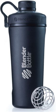 Шейкер спортивный BlenderBottle "Radian Insulated Stainless", цвет: черный, 769 мл