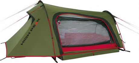 Палатка High Peak "Sparrow 2", цвет: зеленый, красный, 250 х 160 х 90 см. 10186