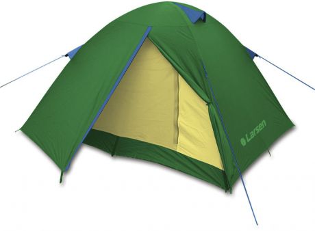 Палатка Larsen "A3", 3-местная, цвет: зеленый, голубой
