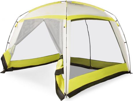 Тент-палатка Larsen "Chalet N/C N/S", цвет: желтый, серый, 300 х 300 х 220 см