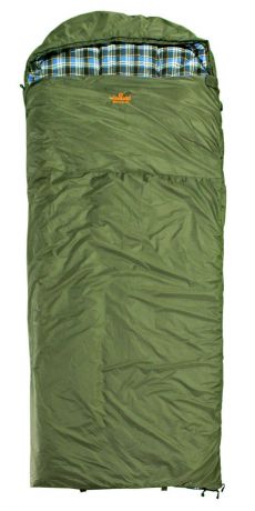 Спальный мешок Woodland "Berloga 400 R", правосторонняя молния, цвет: хаки
