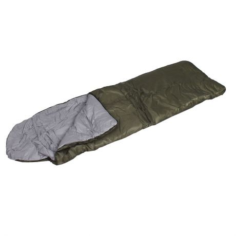 Спальный мешок Alaska "Одеяло с подголовником +5°С", цвет: хаки, левосторонняя молния