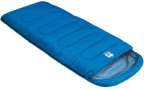 Спальный мешок-одеяло KSL "Camping Comfort Plus", цвет: синий, левосторонняя молния. 6254.01052