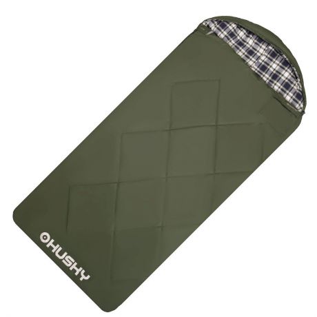 Спальник-одеяло Husky "GARY -5С", левая молния, цвет: зеленый