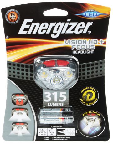 Фонарь Energizer "Headlight Vision HD+Focus", светодиодный. E300280700