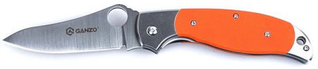 Нож туристический "Ganzo", цвет: оранжевый, стальной, длина лезвия 8,9 см. G7371