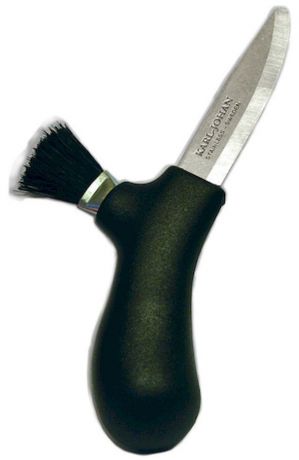Нож туристический Morakniv "Karl-Johan", для грибов, цвет: черный, стальной, длина лезвия 6,2 см