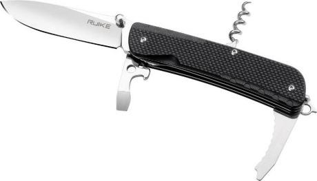 Нож cкладной туристический Ruike LD21-B, цвет: черный