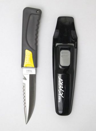 Нож Tusa "X-pert", FK-860 BKY, цвет: черный, желтый, 22,5 см