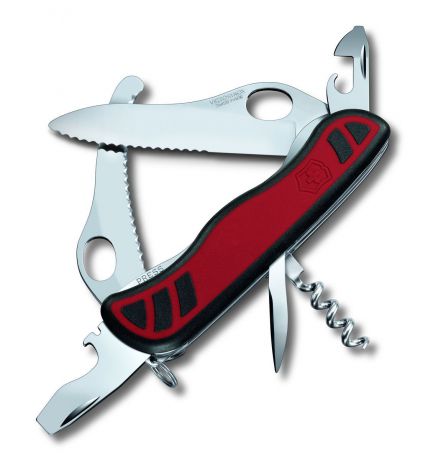 Нож перочинный Victorinox "Dual Pro", цвет: красный, черный, 10 функций, 11,1 см
