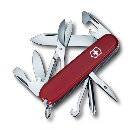 Нож перочинный Victorinox "Super Tinker", цвет: красный, 14 функций, 9,1 см