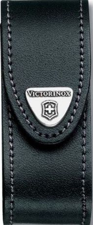 Чехол на ремень "Victorinox" для ножей 91 мм толщиной 2-4 уровня, кожаный, цвет: черный