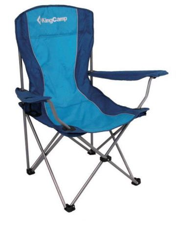 Кресло складное KingCamp "Arms Chair In Steel", цвет: синий