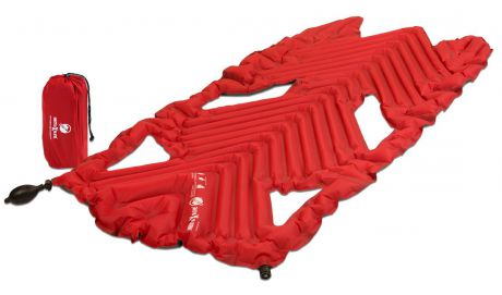 Надувной коврик Klymit "Inertia X Wave pad Red", цвет: красный