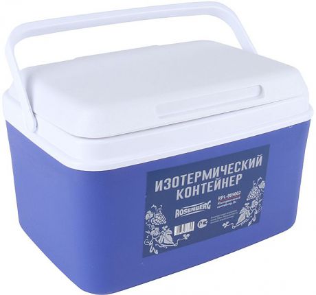 Контейнер изотермический "Rosenberg", с аккумулятором холода, цвет: синий, белый, 8 л
