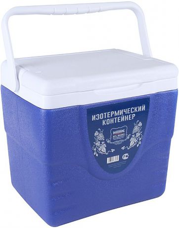 Контейнер изотермический "Rosenberg", с 2 аккумуляторами холода, цвет: синий, белый, 9 л