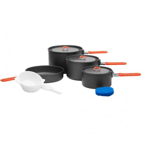 Набор походной посуды Fire-Maple "Feast 5", цвет: металлик, оранжевый, 8 предметов