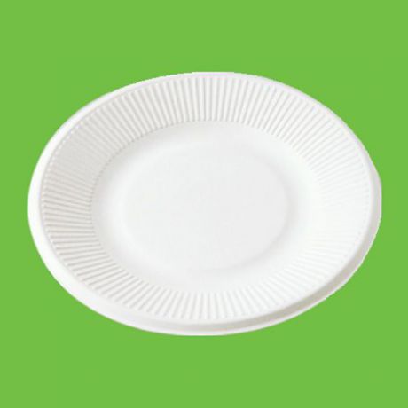Набор тарелок "Gracs", биоразлагаемых, цвет: белый, диаметр 21 см, 10 шт