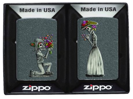 Набор зажигалок Zippo "Day of Dead Skulls", 2 шт