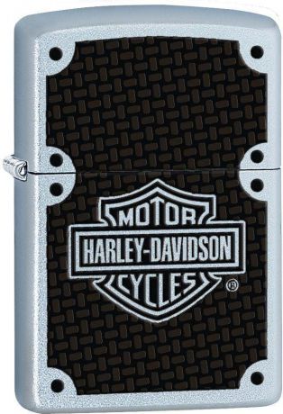 Зажигалка Zippo "Harley-Davidson", цвет: серебристый, 3,6 х 1,2 х 5,6 см. 37978
