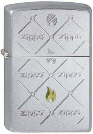 Зажигалка Zippo "Zippos", цвет: серебристый, 3,6 х 1,2 х 5,6 см. 46351