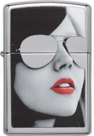 Зажигалка Zippo "Gold Design", цвет: серебристый, 3,6 х 1,2 х 5,6 см. 45572