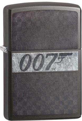 Зажигалка Zippo "James Bond", цвет: черный, 3,6 х 1,2 х 5,6 см. 53766