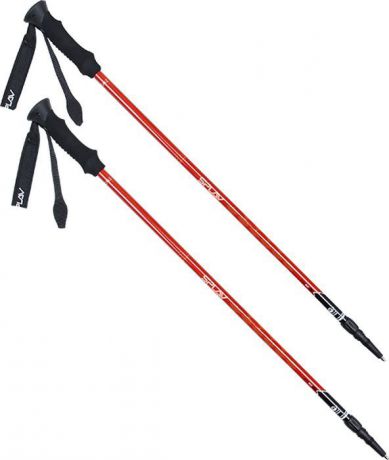 Палки для трекинга Сплав "Hiking Alu v.2", цвет: красный, 83-142 см, 2 шт