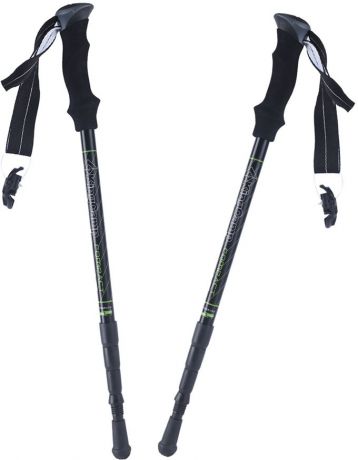 Палки для трекинга King Camp "Compact", цвет: черный, 58-135 см, 2 шт