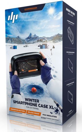 Зимний чехол для смартфона Deeper "Winter Smartphone Case", цвет: черный. Размер XL