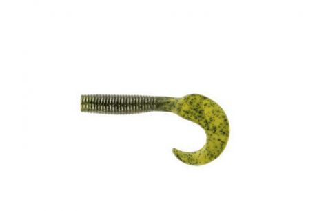 Приманка съедобная Твистер Allvega "Flutter Tail Grub", цвет: зеленый, черный, 8 см, 3,6 г, 7 шт