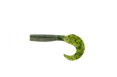 Приманка съедобная Твистер Allvega "Flutter Tail Grub", цвет: зеленый, черный, 3,5 см, 0,6 г, 15 шт