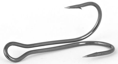 Крючок двойной "Atemi", цвет: черный, №4, 10 шт. 607-15004