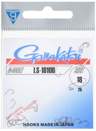 Крючок рыболовный Gamakatsu "LS-1810B", №18, 25 шт