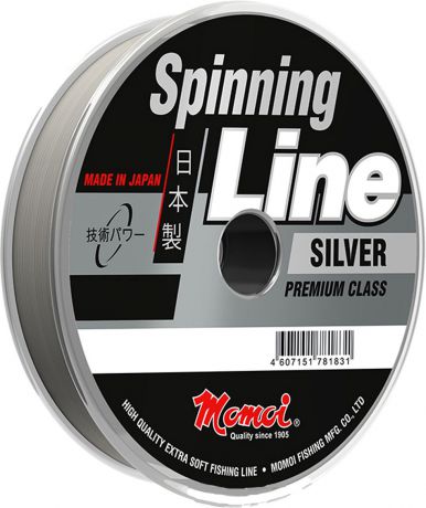 Леска Momoi Fishing "Spinning Line Silver", 150 м, 0,25 мм, 7,0 кг
