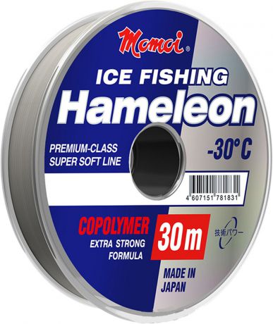 Леска зимняя Momoi Fishing "Hameleon ICE Fishing", 30 м, 0,27 мм, 8,5 кг